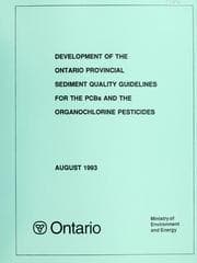 Tapa de Development of the Ontario provincial sediment quality guidelines for PCBS and the organochlorine pesticides