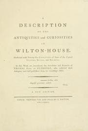 Tapa de A description of the antiquities and curiosities in Wilton-House
