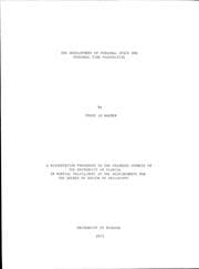 Tapa de The development of personal space and personal time perspective