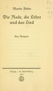 Tapa de Die Rede, die Lehre und das Lied
