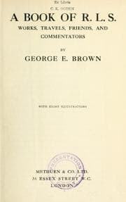Tapa de A book of R. L. S.: works, travels, friends, and commentaries