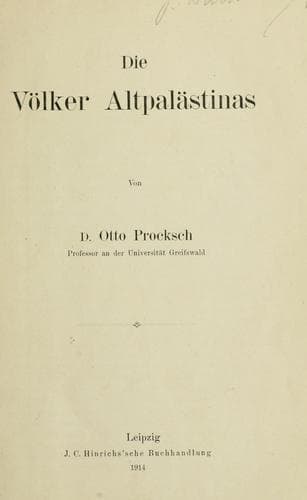 Tapa de Die Völker Altpalästinas