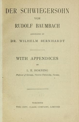 Tapa de Der Schwiegersohn