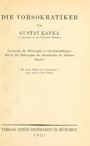 Tapa de Die Vorsokratiker
