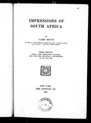 Tapa de Impressions of South Africa