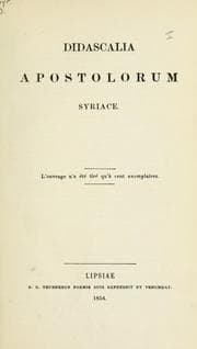Tapa de Didascalia apostolorum syriace