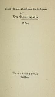 Tapa de Der Sommerfaden
