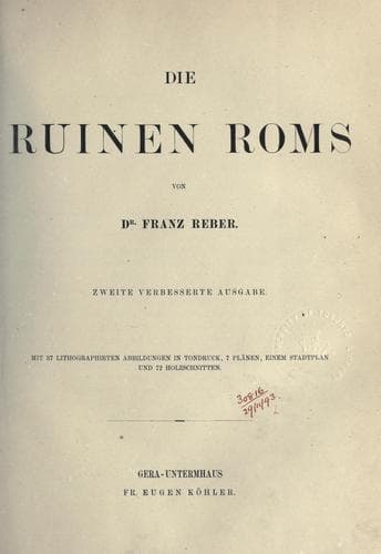 Tapa de Die Ruinen Roms
