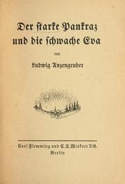 Tapa de Der starke Pankraz und die schwache Eva