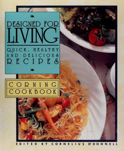 Tapa de Designed for living Corning cookbook