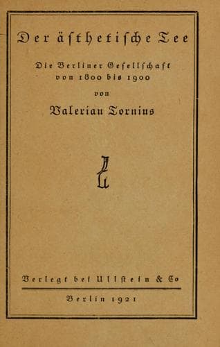 Tapa de Der ästhetische Tee