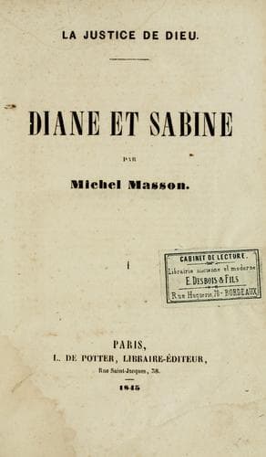 Tapa de Diane et Sabine