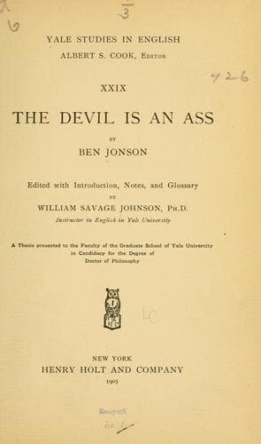 Tapa de The devil is an ass