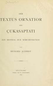 Tapa de Der textus ornatior der Çukasaptati
