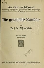 Tapa de Die griechische Komödie