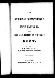 Tapa de The national temperance offering