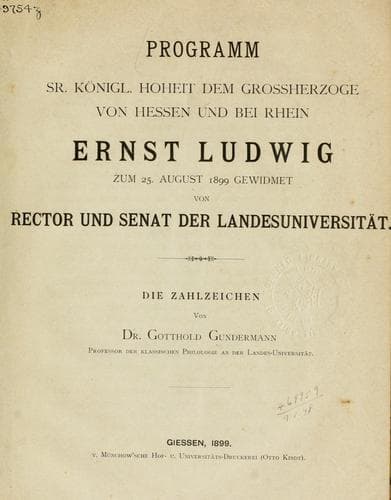 Tapa de Die Zahlzeichen