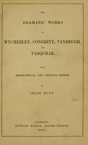 Tapa de The dramatic works of Wycherley, Congreve, Vanbrugh, and Farquhar