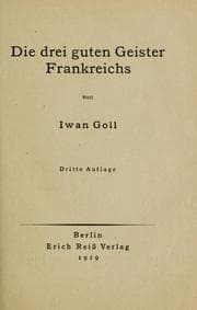 Tapa de Die drei guten Geister Frankreichs