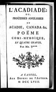 Tapa de L'Acadiade ou Proüesses angloises en Acadie, Canada, &c