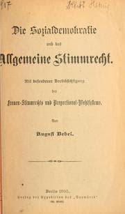 Tapa de Die Sozialdemokratie und das allgemeine Stimmrecht