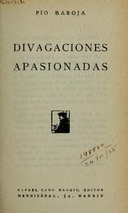 Tapa de Divagaciones apasionadas