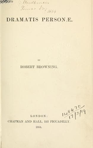 Tapa de Dramatis personae