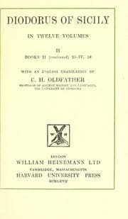 Tapa de Diodorus of Sicily, with an English translation by C.H. Oldfather [and others]