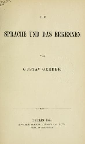 Tapa de Die Sprache und das Erkennen
