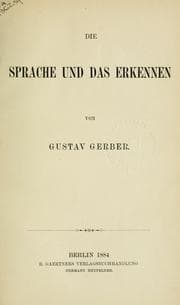 Tapa de Die Sprache und das Erkennen