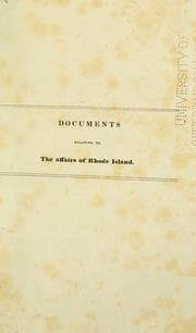 Tapa de Documents relating to the affairs of Rhode Island