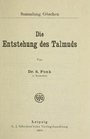 Tapa de Die Entstehung des Talmuds