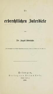 Tapa de Die Erbrechtliche Interdicte