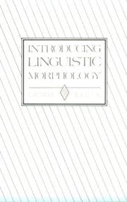 Tapa de Introducing linguistic morphology