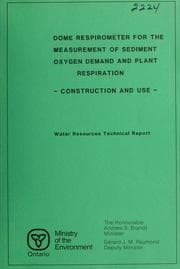 Tapa de Dome respirometer for the measurement of sediment oxygen demand and plant respiration