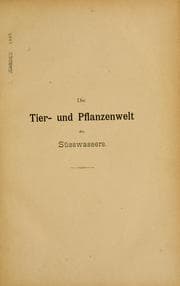 Tapa de Die Tier- und Pflanzenwelt des Süsswassers