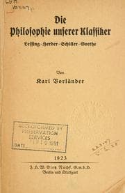 Tapa de Die Philosophie unserer klassiker: Lessing, Herder, Schiller, Goethe