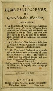 Tapa de The dumb philosopher, or, Great Britain's wonder
