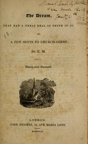 Tapa de The dream, that had a great deal of truth in it, or, A few hints to church-goers