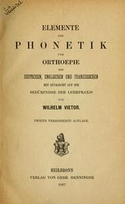 Tapa de Elemente der Phonetik und Orthoepie des Deutschen, Englischen, und Französischen