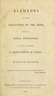 Tapa de Elements of the philosophy of the mind, and of moral philosophy