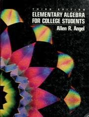 Tapa de Elementary algebra for college students