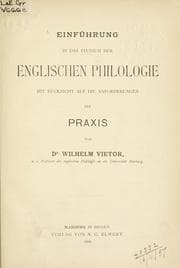 Tapa de Einführung in das Studium der englischen Philologie