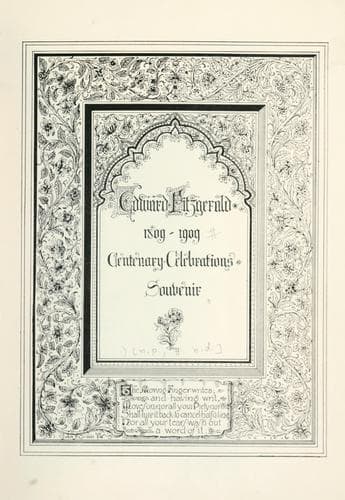 Tapa de Edward Fitzgerald, 1809-1909