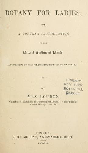 Tapa de Botany for ladies