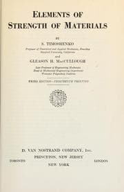 Tapa de Elements of strength of materials