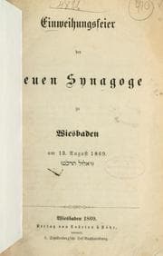 Tapa de Einweihungsfeier der neuen Synagoge zu Wiesbaden