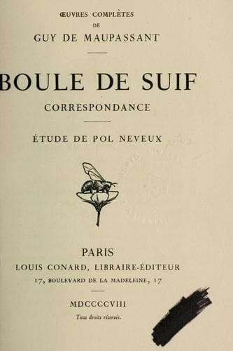 Tapa de Boule de suif, correspondance
