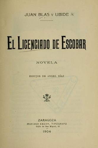 Tapa de El licenciado de Escobar