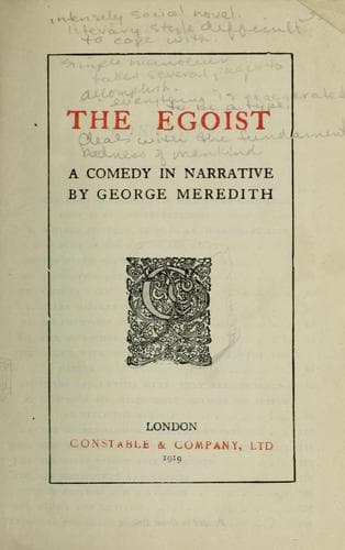 Tapa de The egoist